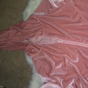 Crop top silky hoodie